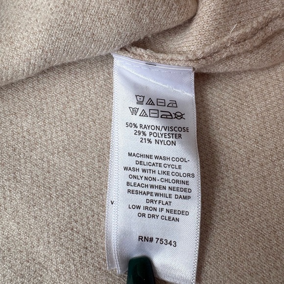 Joie Beige Floral Mock Neck Sweater - Cream Rose Pattern - Picture 5 of 11